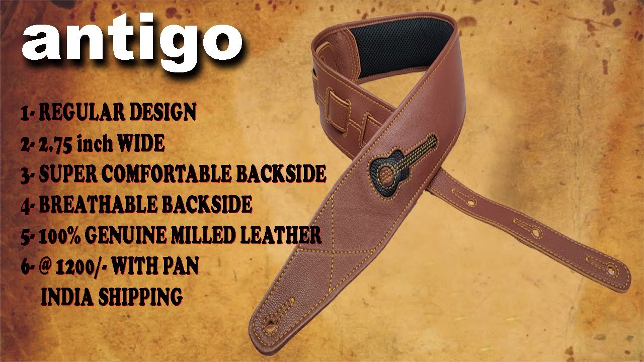 YH Antigo&reg; Leather Guitar Strap/Belt for Bass Electric Acoustic & Heavy Comfortable Customization