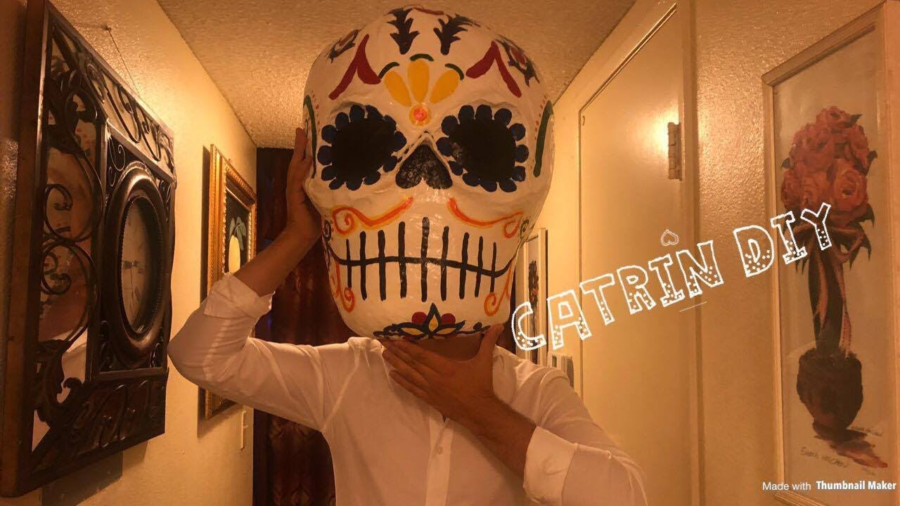 Como Hacer Cabeza De Catrin Gigante Con Papel Mache Y Carton De Huevo