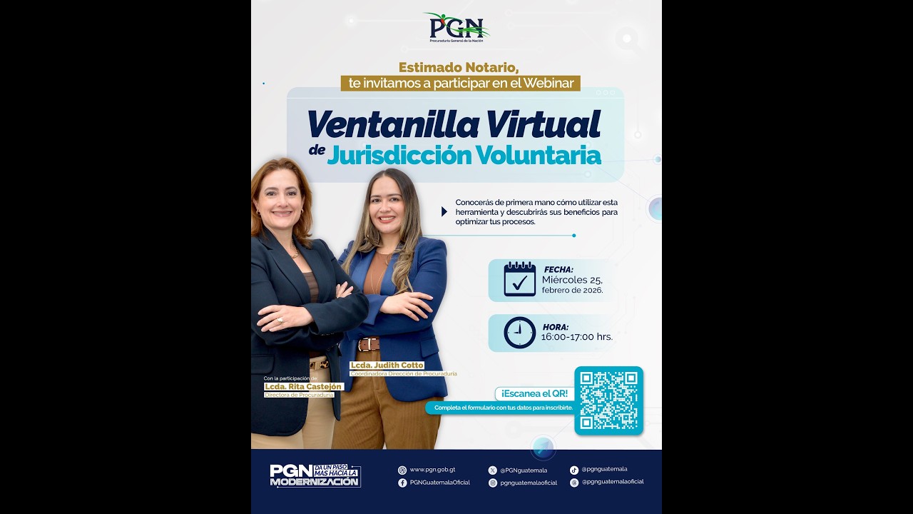 Webinar de “Ventanilla Virtual de Jurisdicción Voluntaria