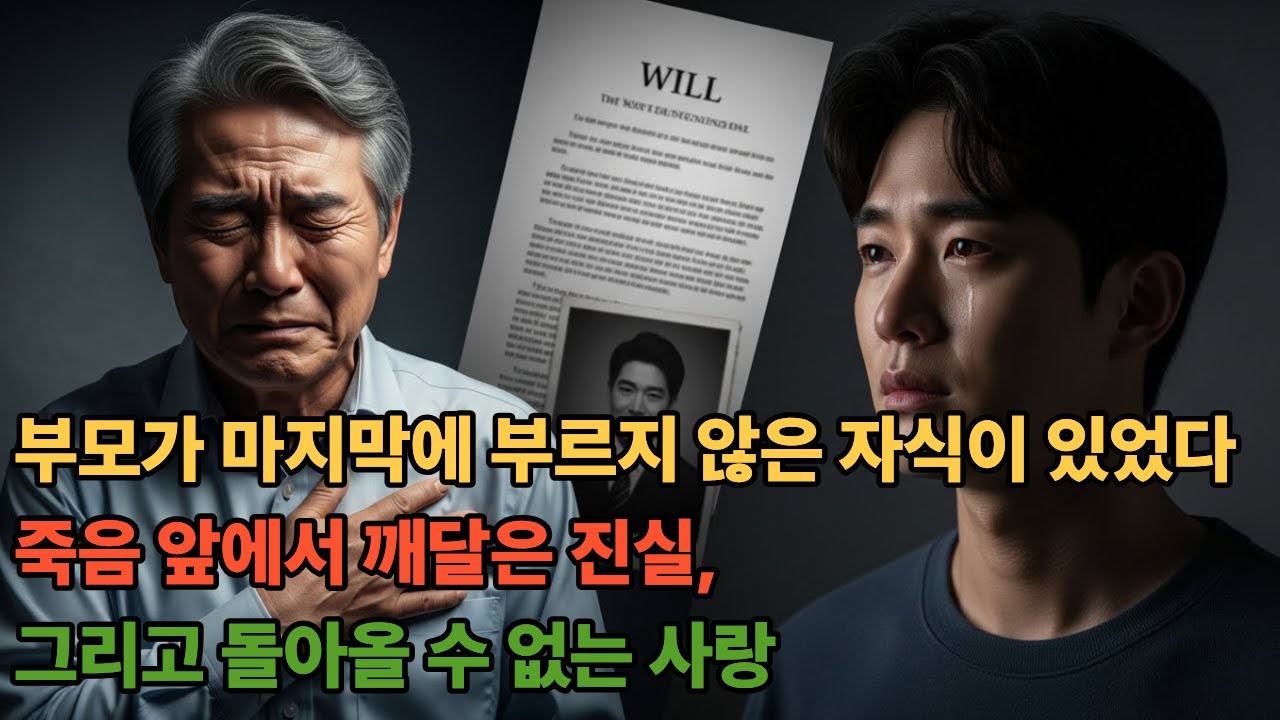 부모가 마지막에 부르지 않은 자식이 있었다 | 죽음 앞에서 깨달은 진실, 그리고 돌아올 수 없는 사랑