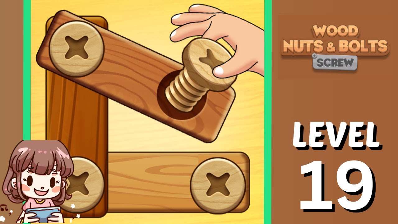 Wood Nuts and Bolts Screw Level 19 Solution Walkthrough ⚙️🧩