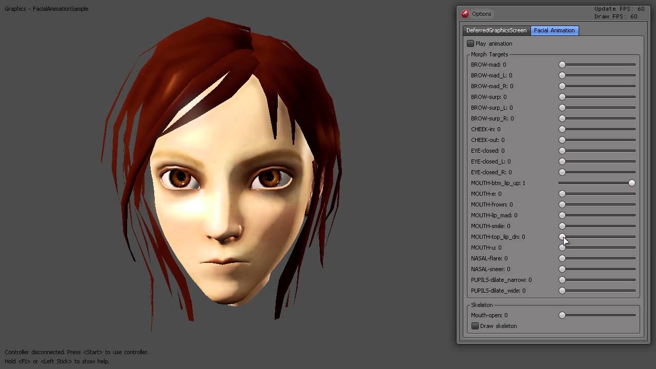 Facial Animation using Morph Targets