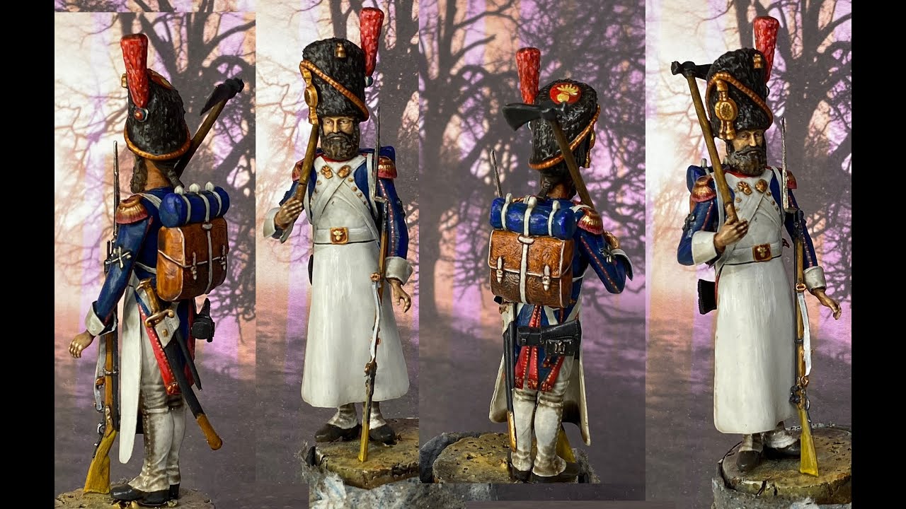 Imperial guard sapper, in 54mm by Historex - Finished