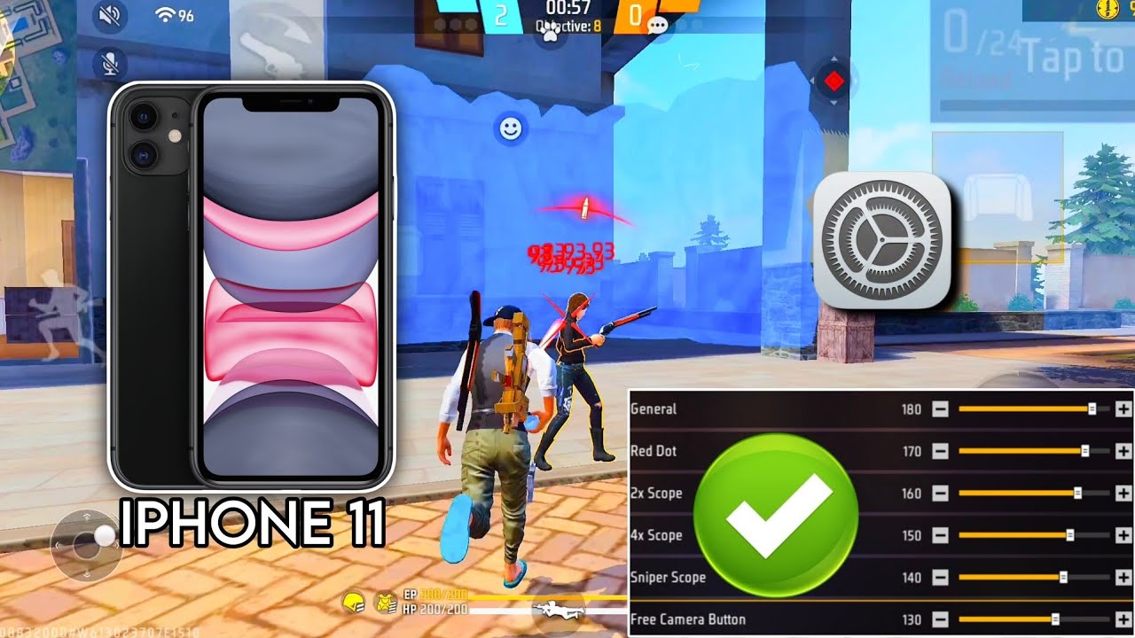 iPhone 11 free fire sensitivity setting ⚙️ | iPhone 11 free fire headshot setting ⚙️