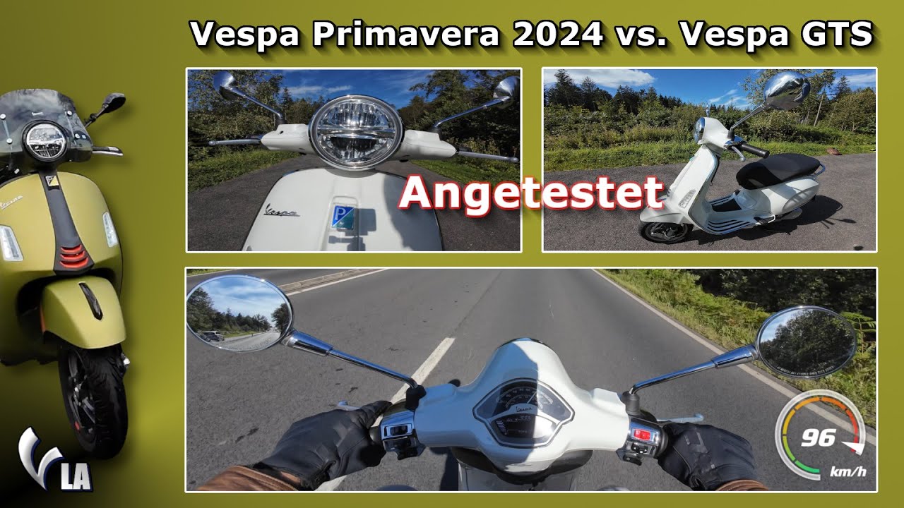Angetestet: Vespa Primavera Modelljahr 2024 🛵 Direkter Vergleich zur Vespa GTS