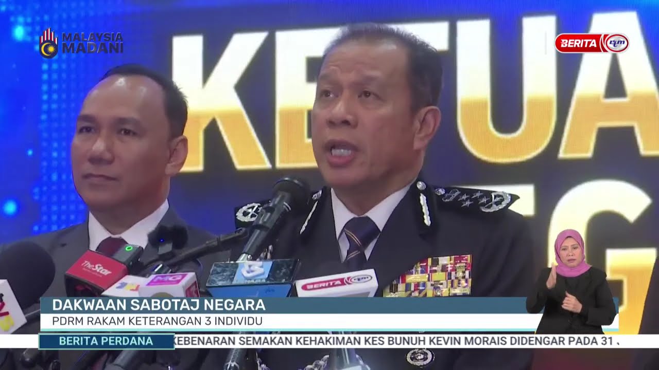 6 MAC 2026 - BERITA PERDANA - DAKWAAN SABOTAJ NEGARA: PDRM RAKAM KETERANGAN 3 INDIVIDU