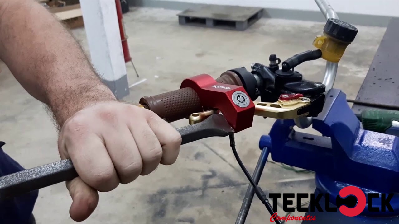 Preview teste de resist&ecirc;ncia trava de manopla antifurto Tecklock
