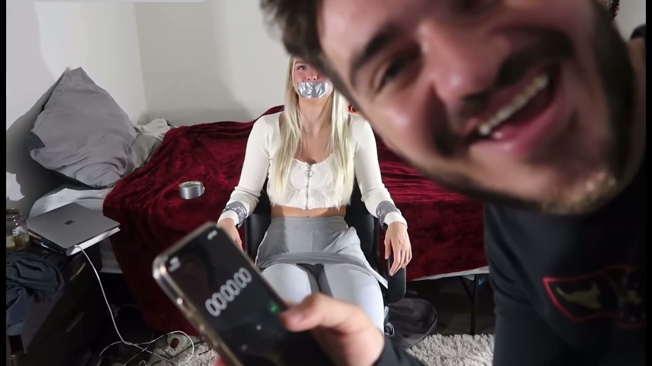 Duct tape challenge gagged