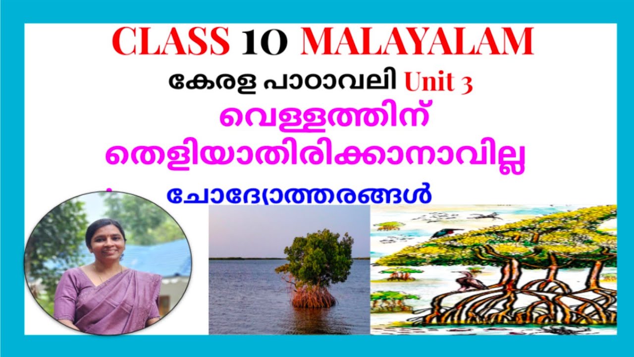 Vellathinu theliyathirikkanavilla  class 10 kerala padavali unit 3 lesson 3 