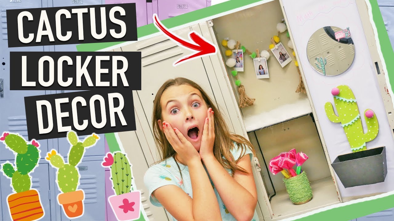 Back To School DIY Cactus Locker Decor Crafts