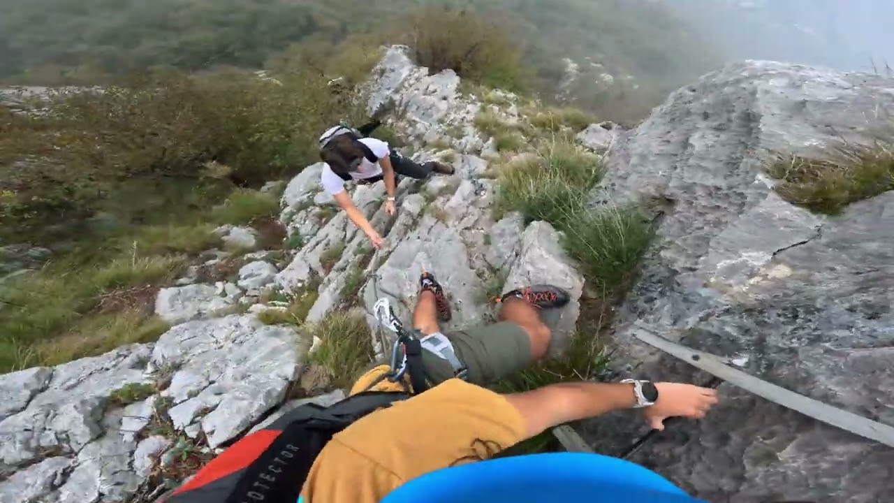 Fog and steel climbing over Lake Como