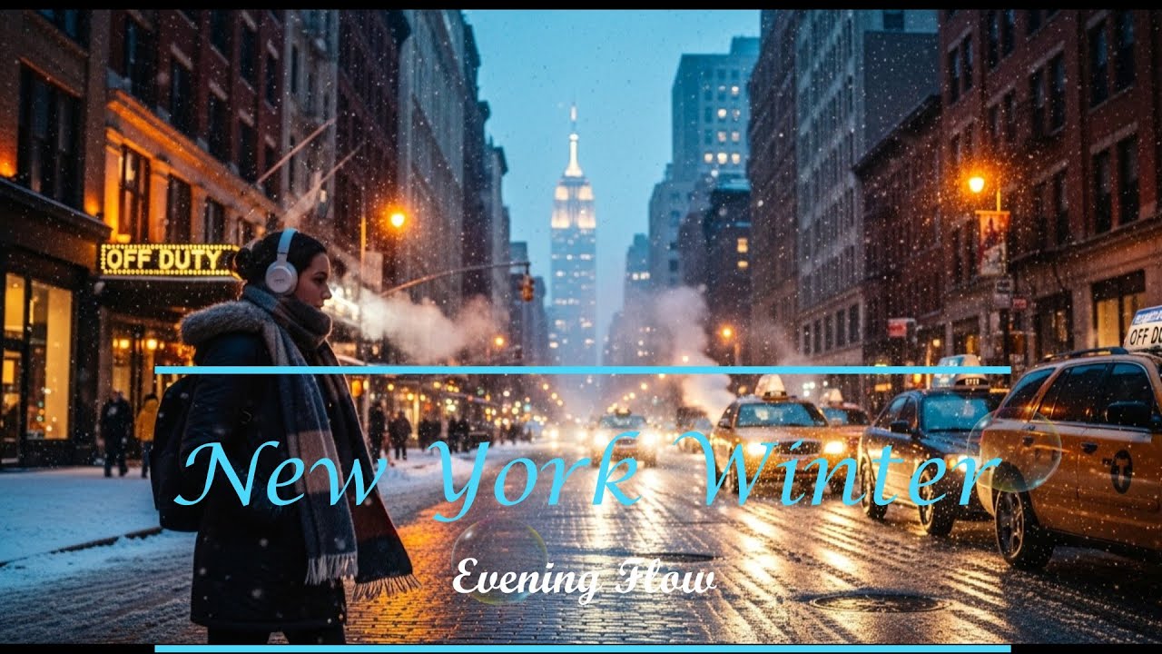 New York Winter Evening 🌆 Chill Lofi with English Lyrics｜City After Dark