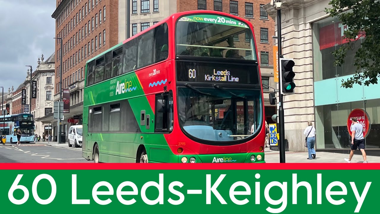 Full route 60 aireline Leeds to Keighley Transdev