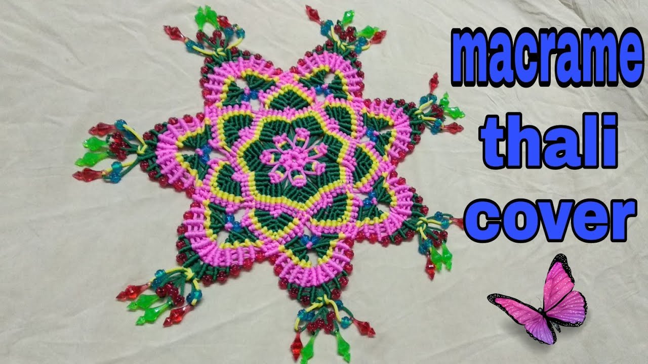 Macrame thali cover, table mat diy.