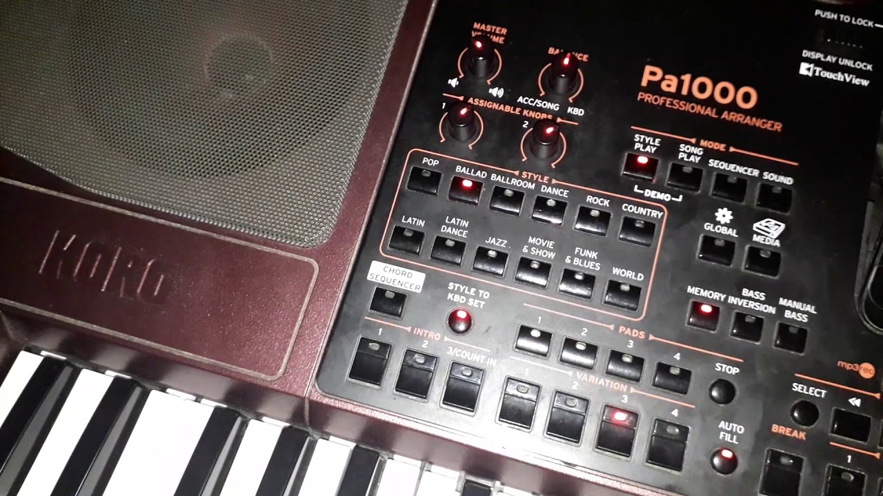 Como independizar los volúmenes de los sonidos y los stylos para series korg
