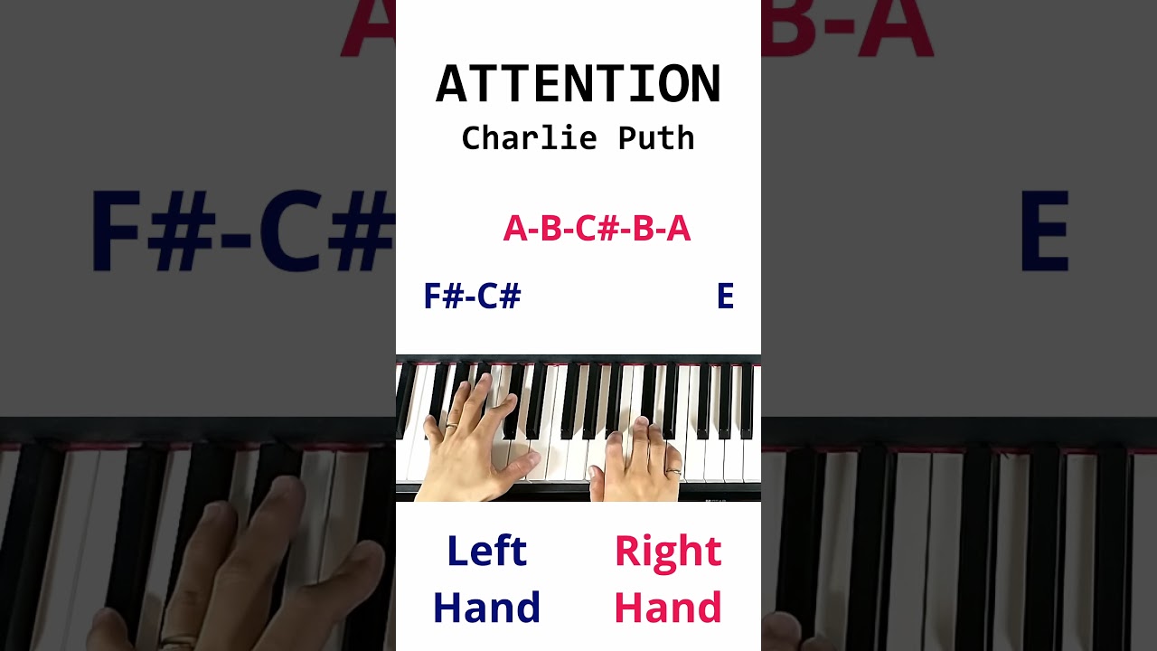 How to Play Attention by Charlie Puth #Shorts #shortstutorial
