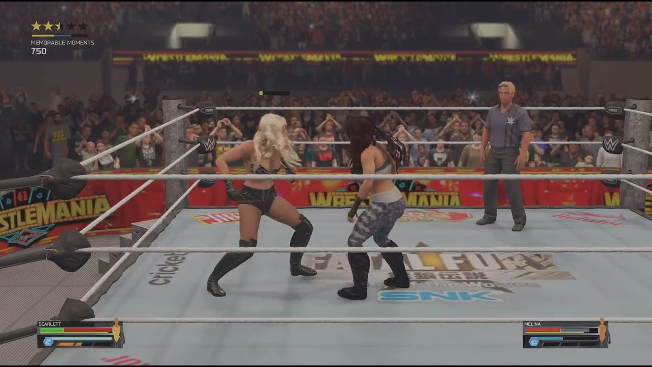 WWE 2K25 SCARLETT'S FINAL MATCH + TITLE DEFENCE - SCARLETT VS. MELINA
