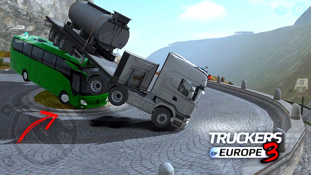 Through the Difficult Route to Airolo - Truckers of Europe 3