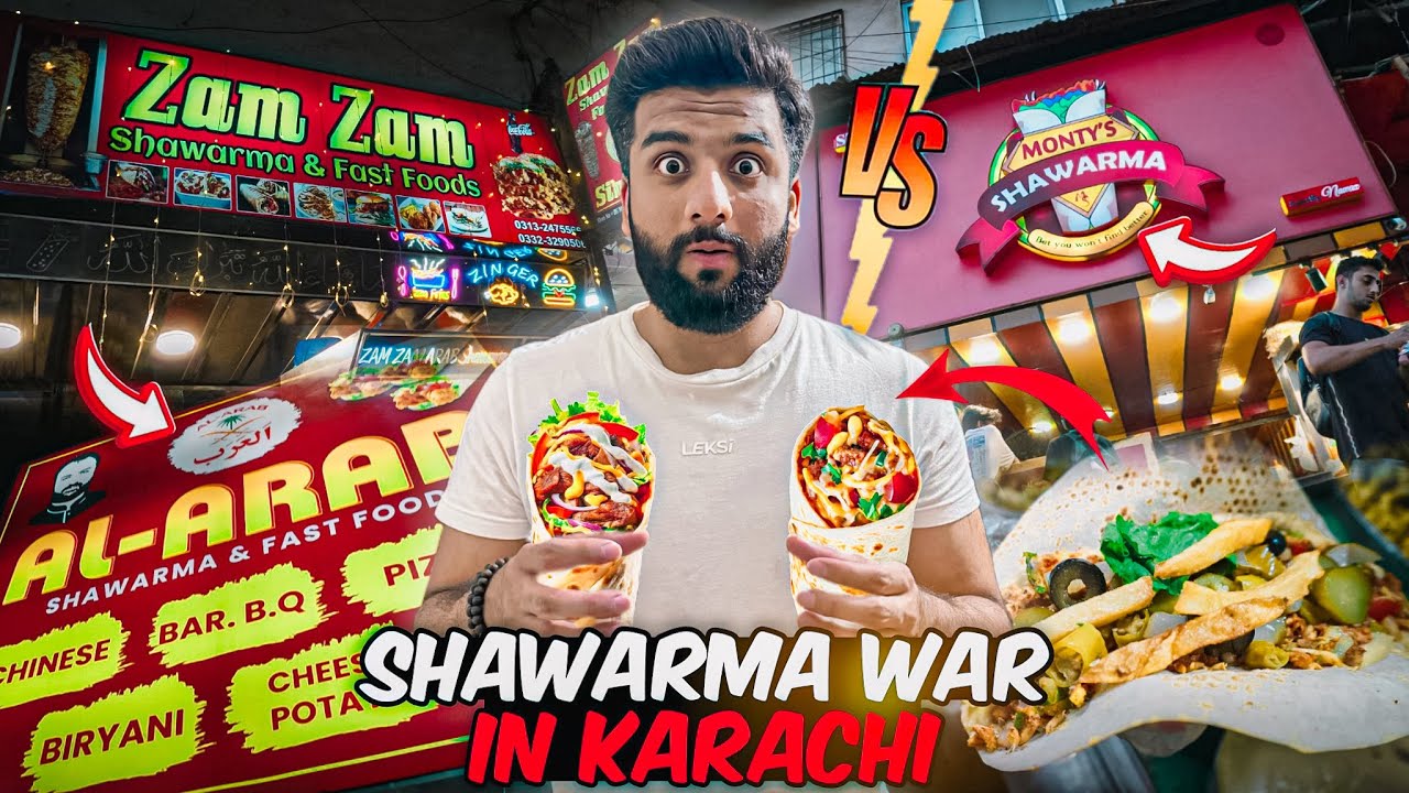 Monty’s vs Al Arab vs Zam Zam — Who Makes the BEST Shawarma in Karachi? 😲