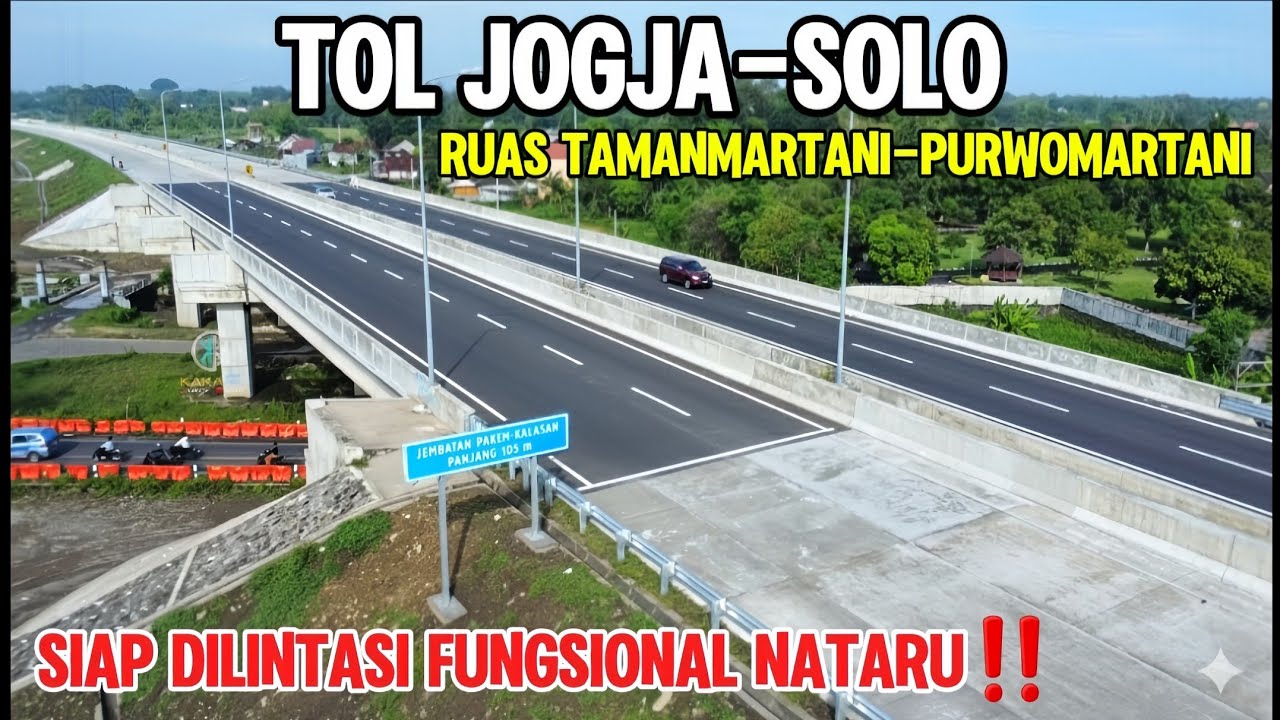 MULUS‼️TOL JOGJA SOLO RUAS TAMANMARTANI HINGGA PURWOMARTANI HAMPIR RAMPUNG‼️SIAP DILINTASI LURRR