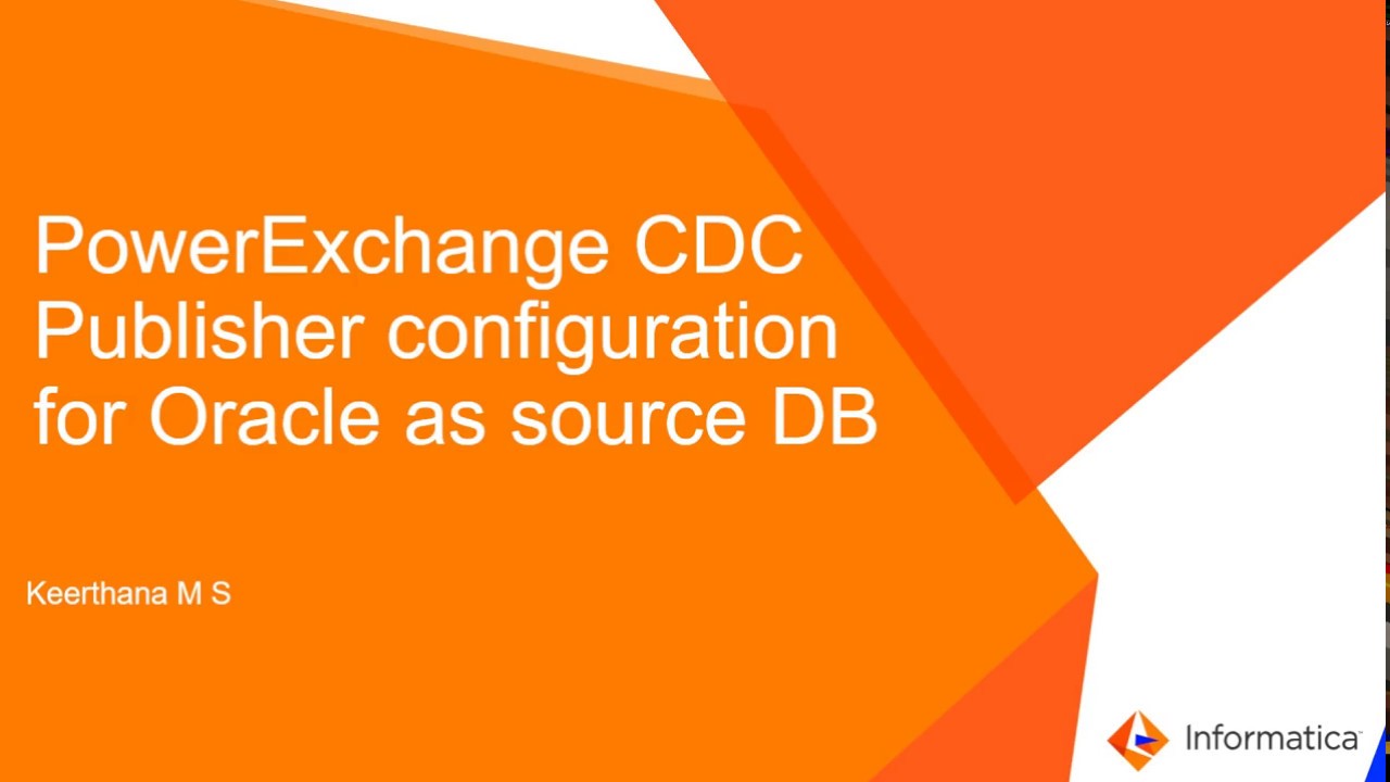 How to Configure PowerExchange CDC Publisher for Oracle as Source Database