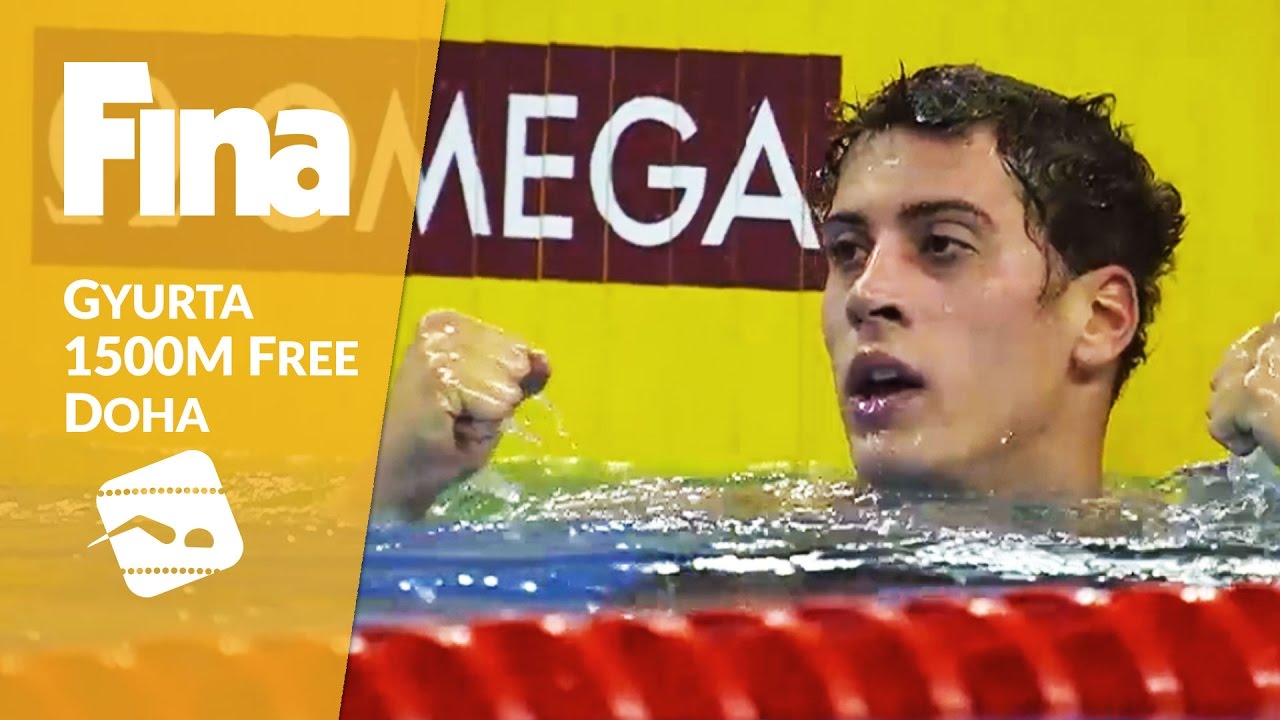 Gergely Gyurta wins 1500m Freestyle #6 Doha
