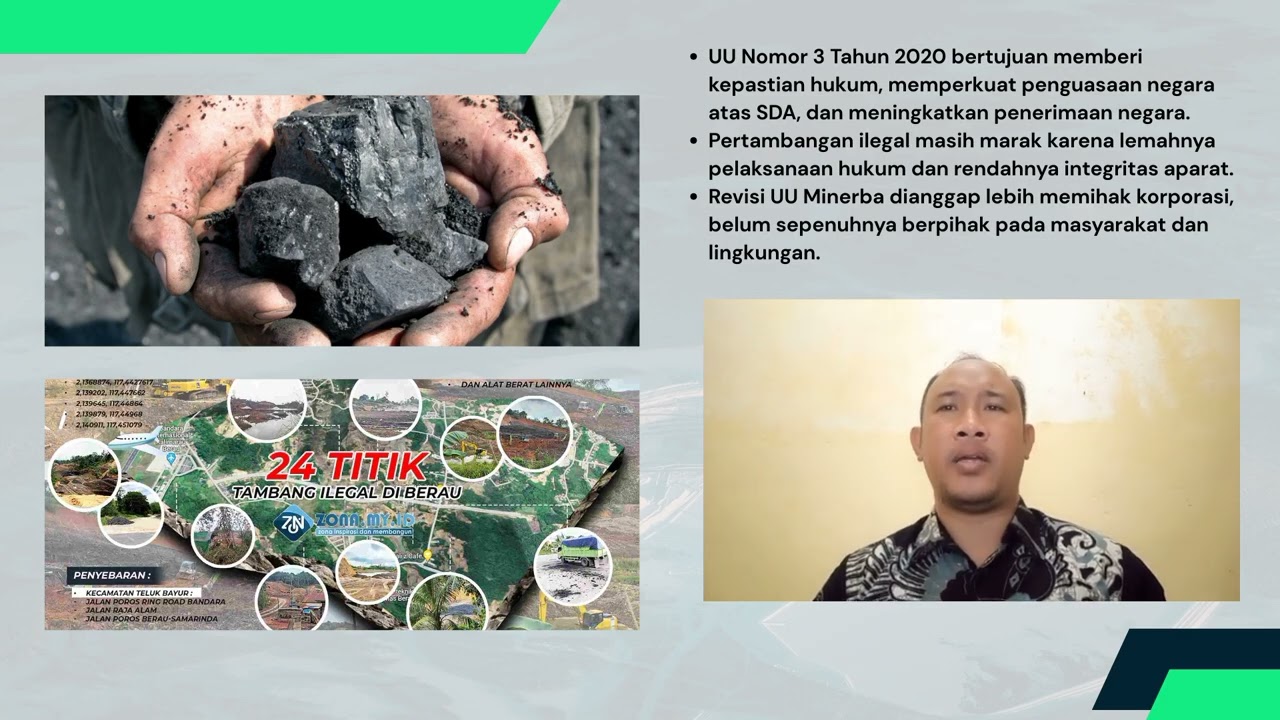 Gede Ganesha  UAS Mata Kuliah Politik Hukum  Pertambangan Ilegal dan UU Minerba 3 Tahun 2020
