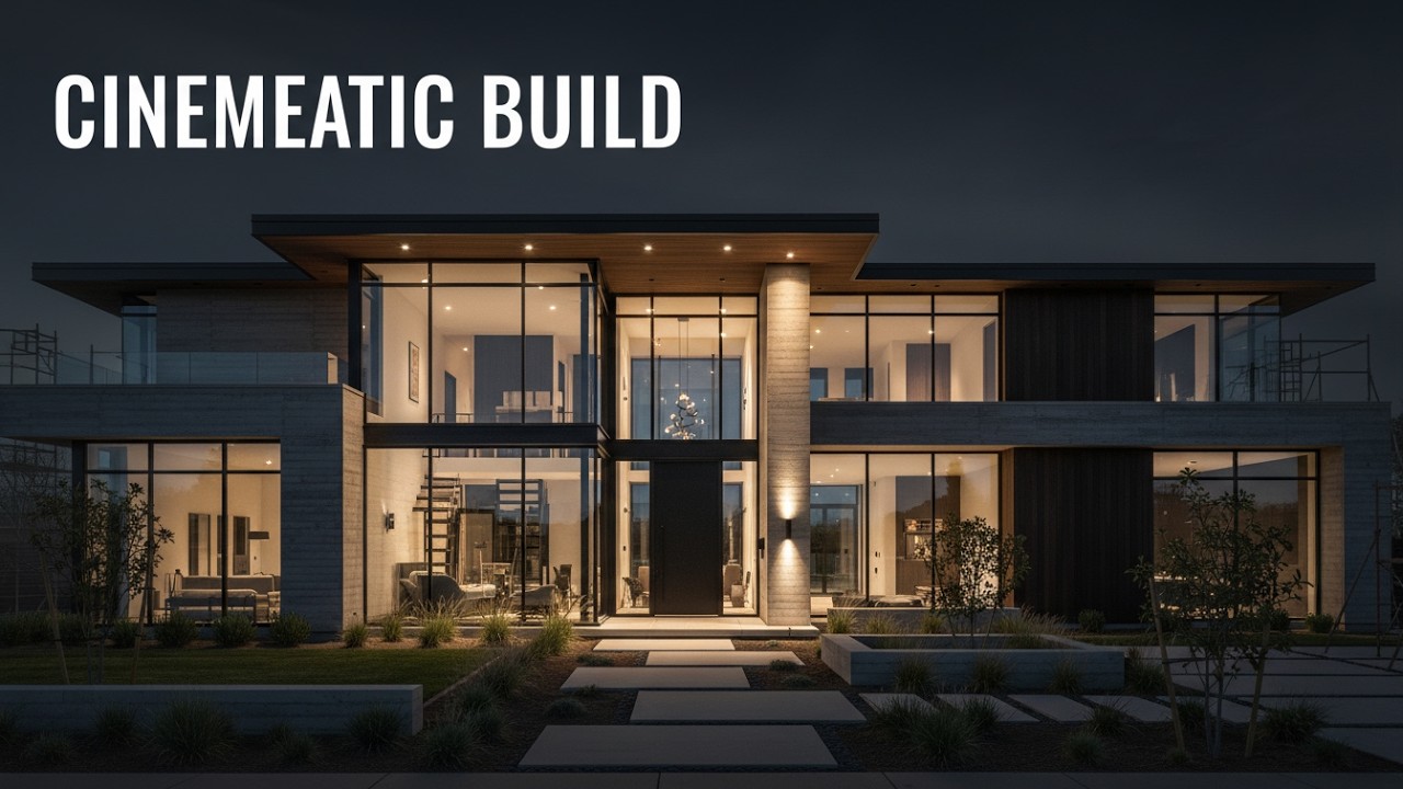 Modern Luxury Home Construction Timelapse  Cinematic Build
