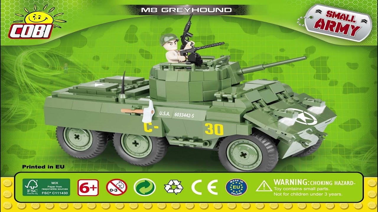 Cobi Instructions | Small Army / WW2 | 2497 | M8 Greyhound (American Armored Car)
