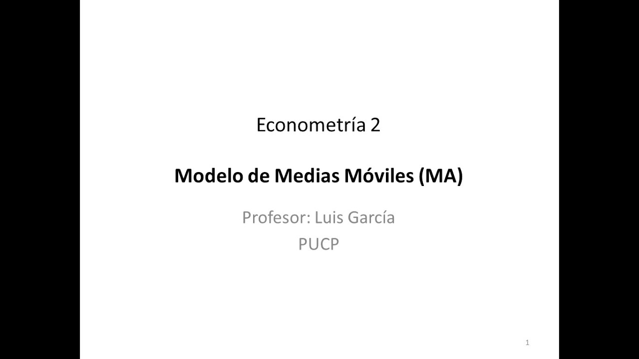 El Modelo de Medias M&oacute;viles (MA)