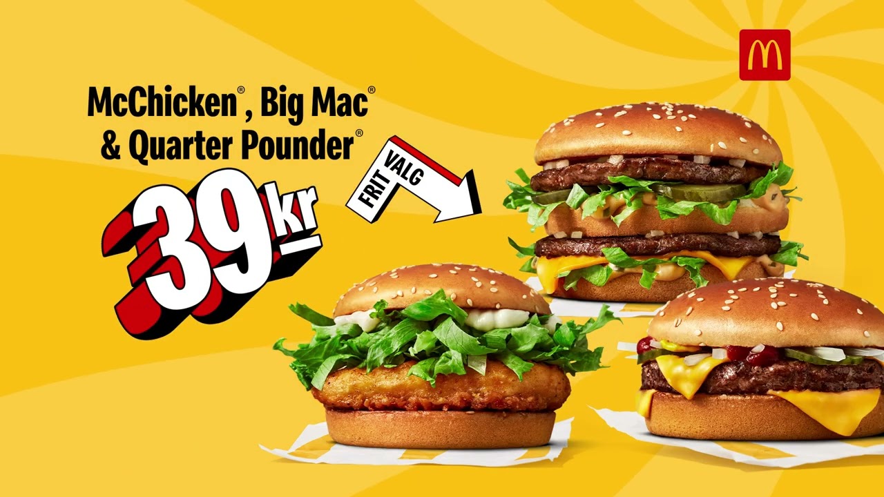 McChicken®, Big Mac® eller Quarter Pounder® – Frit valg 39 kr.