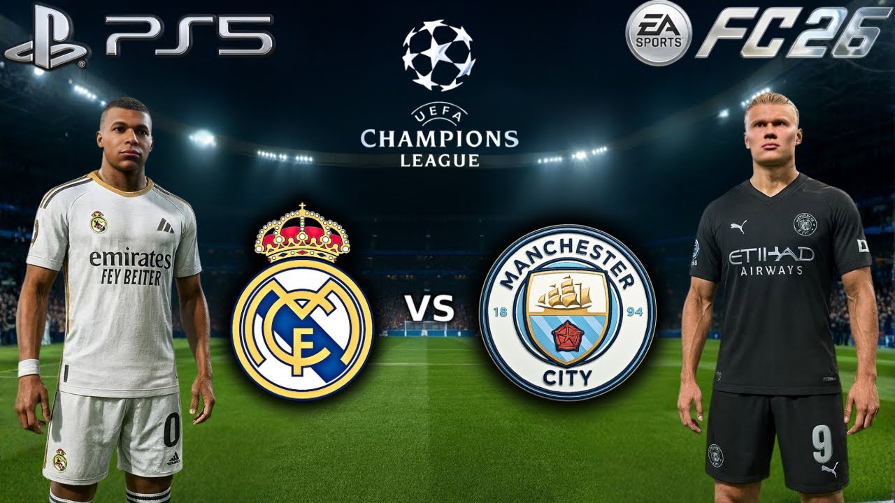 Real Madrid vs Manchester City | UEFA Champions League 25/26 Full Match | FC26 Gameplay {4K60}