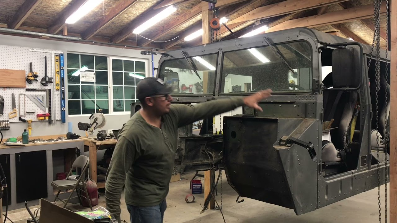 DIY bed liner on humvee.