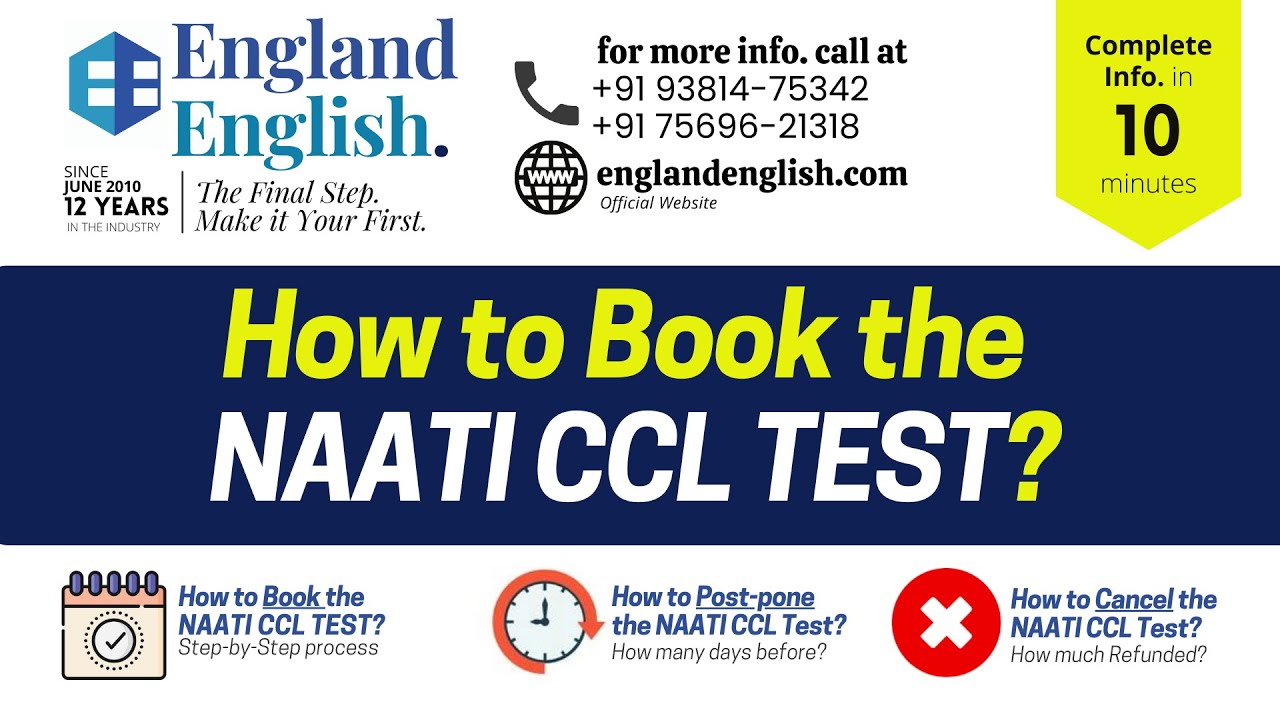 How to Book NAATI CCL Test? | England English