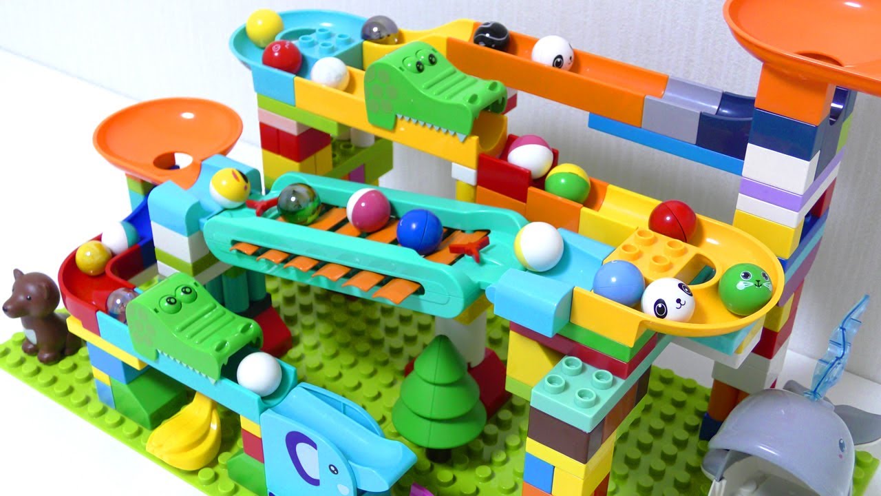 Marble Run ☆ Satisfying block assembly summary video ASMR
