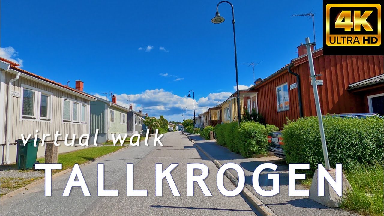 Walking through the forest into super-quiet Stockholm suburb Tallkrogen [4K] #walk #stockholm #4k
