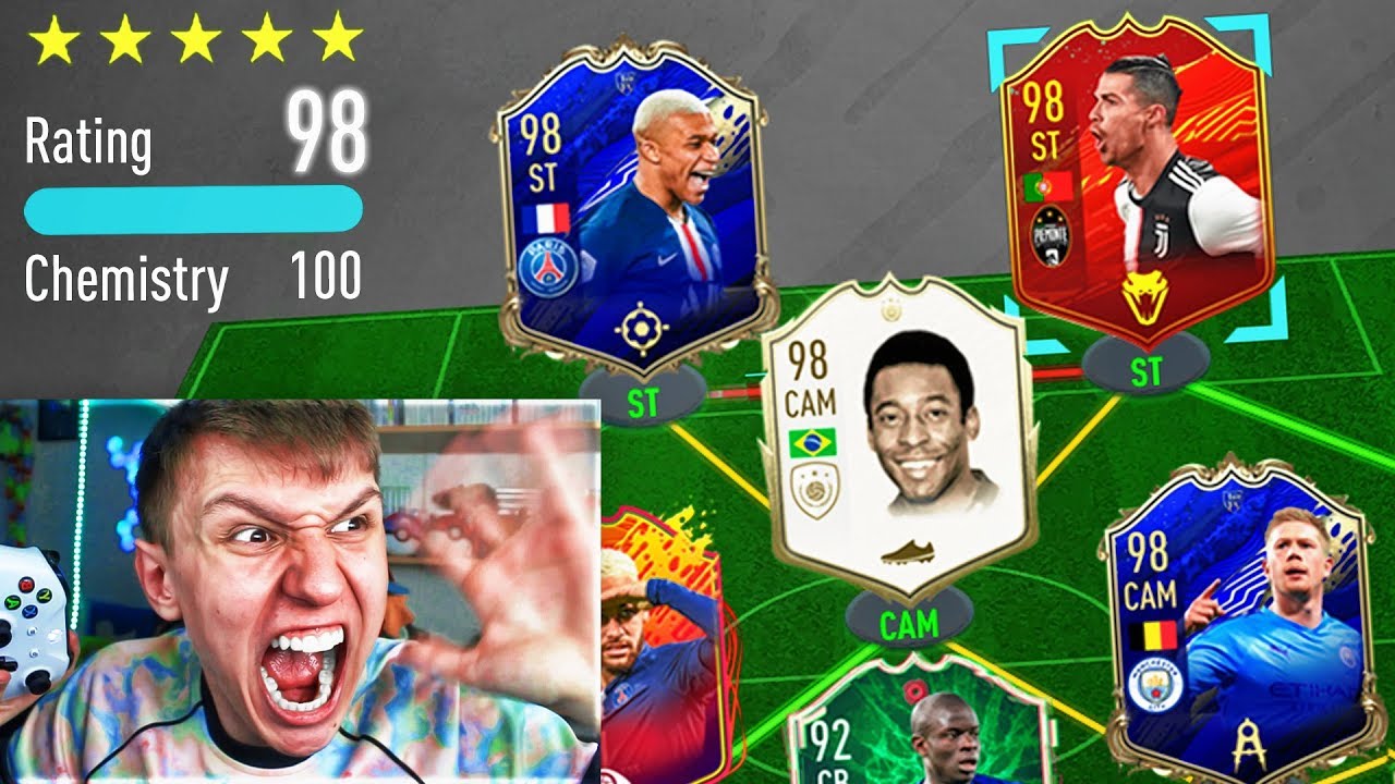 РЕЙТИНГ 98!! - ВЫЗОВ FUT DRAFT С РЕЙТИНГОМ 195! (FIFA 20)