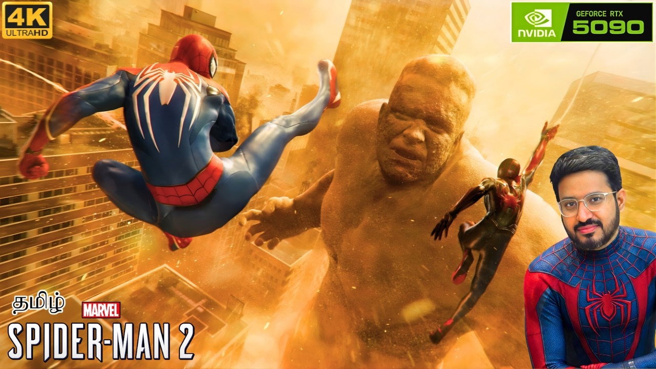 Two Spiderman Fight with Giant Sandman | Spiderman 2 Tamil Gameplay RTX 5090 4K Ultra | Earth Gamer