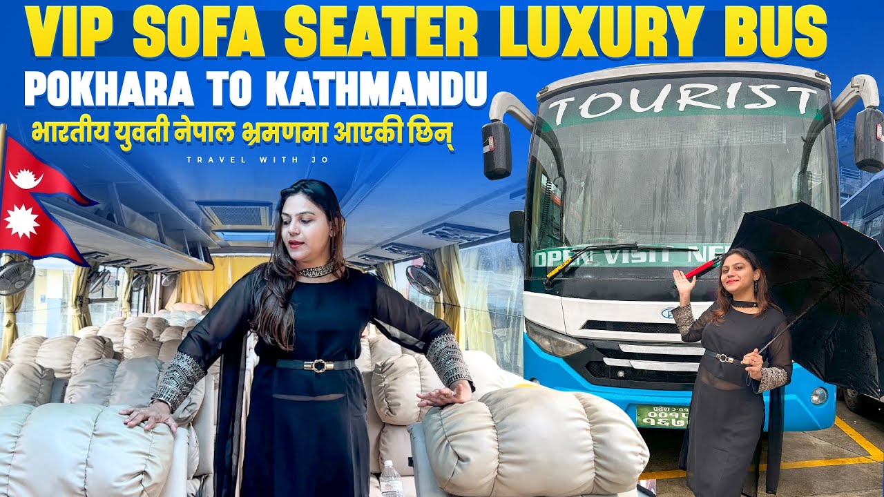 Pokhara to Kathmandu Bus journey 🚎  VIP Sofa Seater Bus Journey || Luxury bus in Nepal🇳🇵
