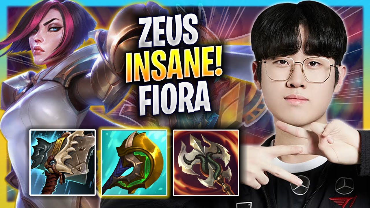 ZEUS IS INSANE WITH FIORA! - T1 Zeus Plays Fiora TOP vs K'sante! | Bootcamp 2023