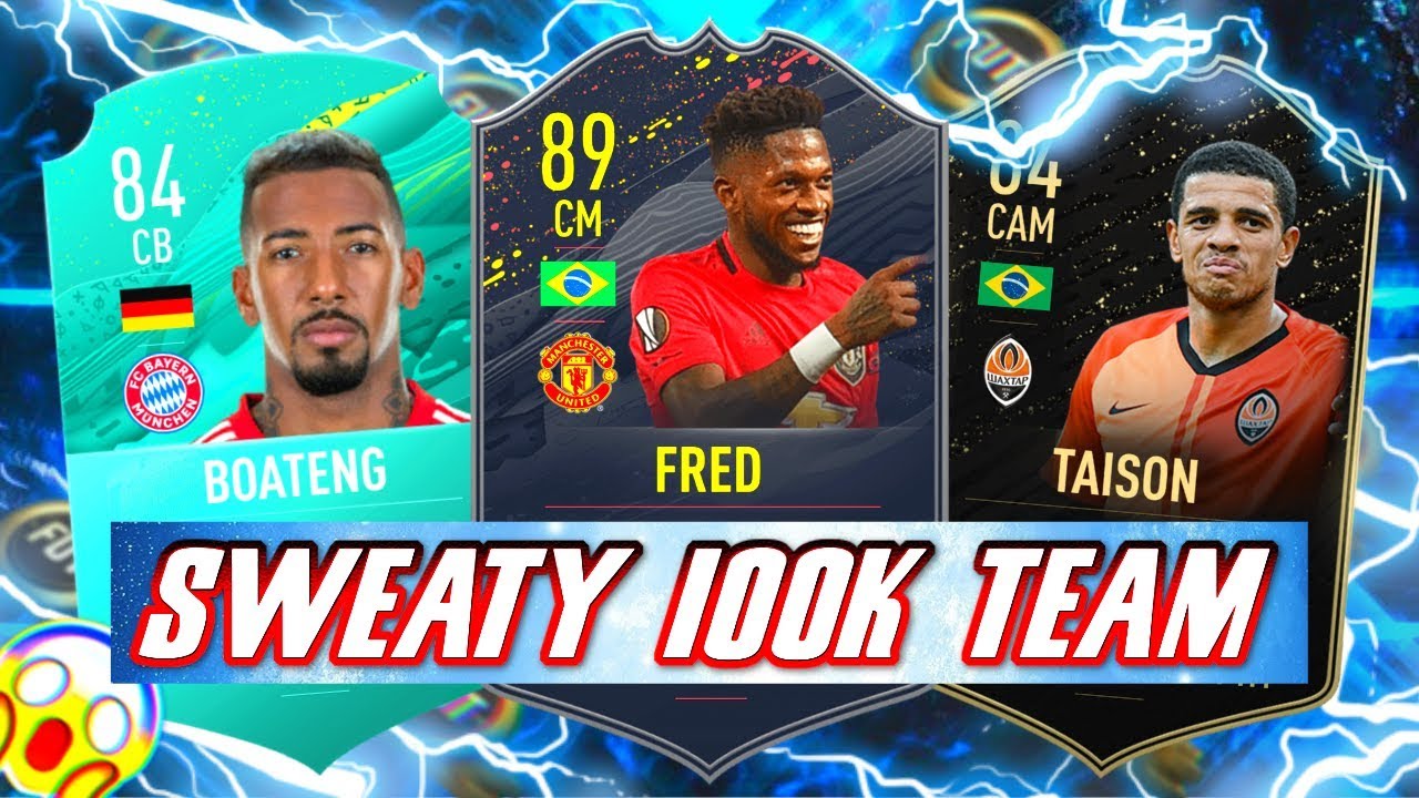 AWESOME 100K HYBRID TEAM FIFA 20 w/ STORYLINE FRED! | FIFA 20 SUPER SWEATY 100K SQUAD BUILDER!