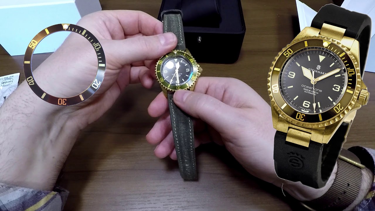 Steinhart Ocean 1 Bronze Green Unboxing & Review / Comparison of Bronze & Brass Divers