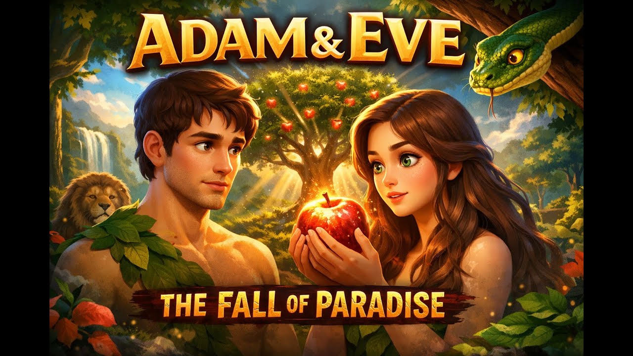 Adam and Eve in the Garden of Eden 🌙 | Animated Bible Story for Sleep