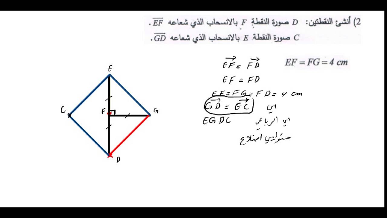 الاشعة و الانسحاب للرابعة متوسط BEM 2016