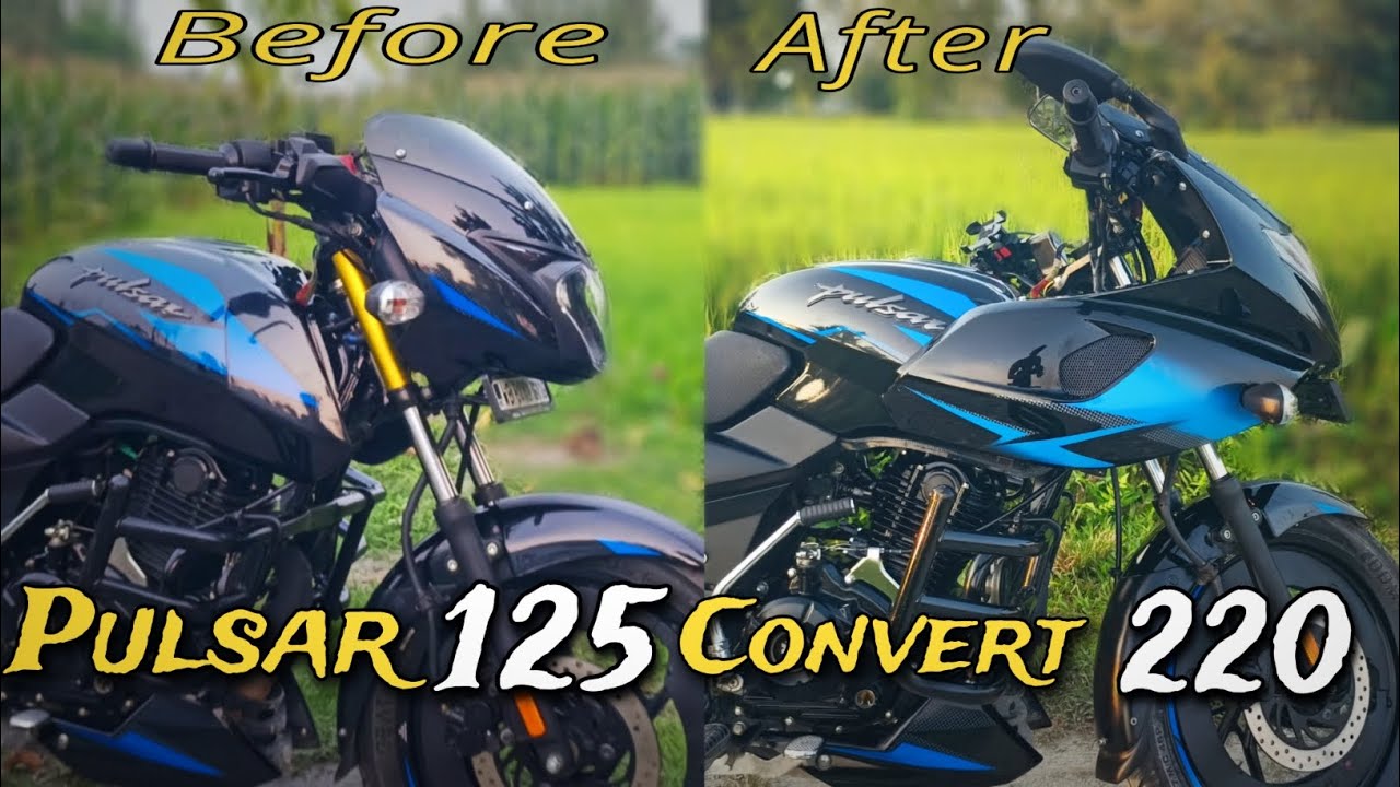 Pulsar 125 Convert to 220f ll Best modified pulsar 125 bs6 || 2025 pulsar modified || #Dipu_Editz16