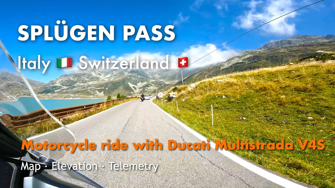 🇮🇹🇨🇭 Italy&ndash;Switzerland &ndash; From Chiavenna to Spl&uuml;gen via Spl&uuml;gen Pass | Ducati Multistrada V4S