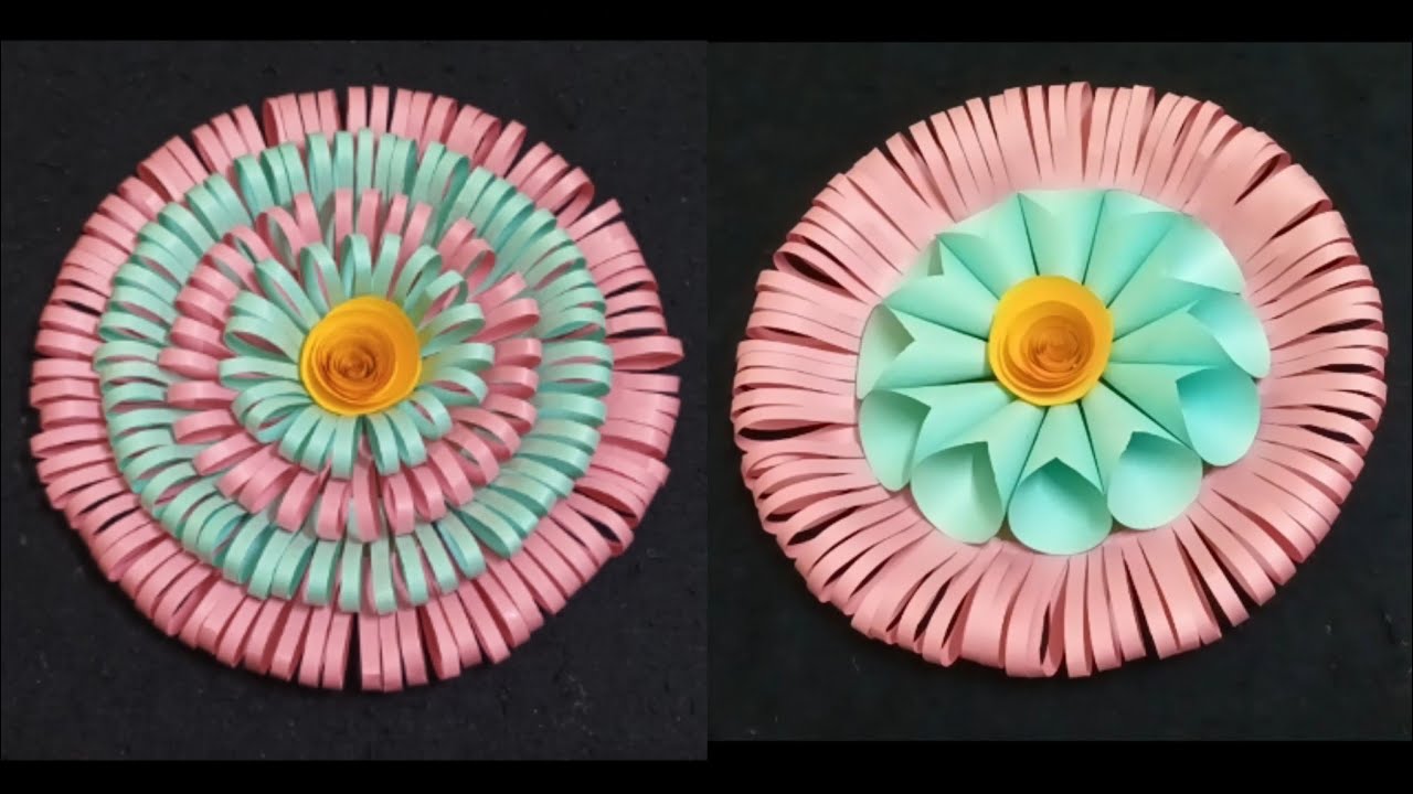 Easy paper flower wall hanging craft | how to make wall hanging | paper craft | wall hanging craft