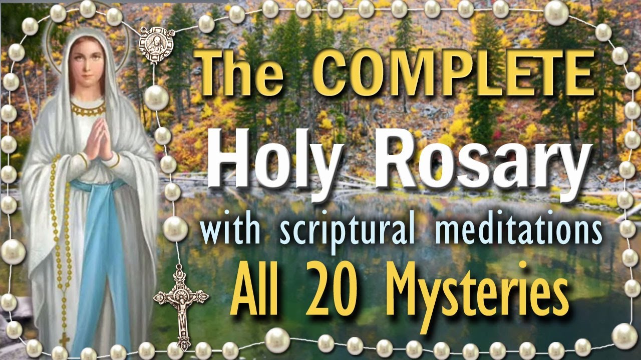 20 Mysteries of the Holy Rosary COMPLETE - by a FOREST LAKE in the FALL, with Scriptural Meditations