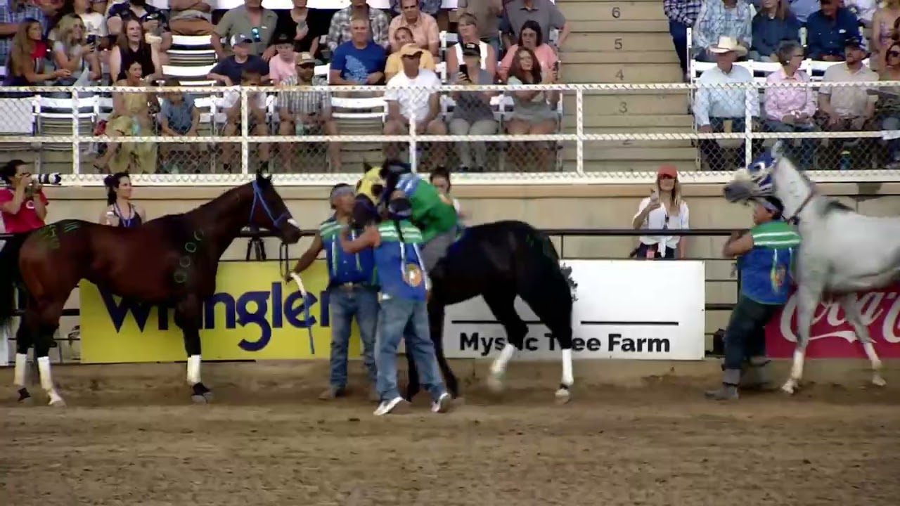 2025 Sheridan WYO Rodeo World Championship Indian Relay last heat, Wed., July 9
