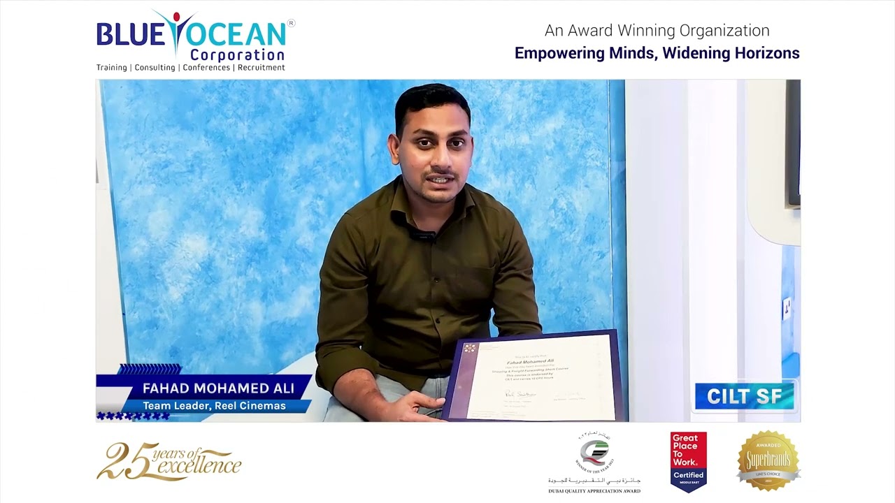Student Testimonial - CILT - Fahad Mohamed Ali
